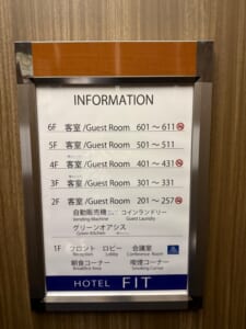 ホテルフィット(Hotel FIT)ー客室フロア