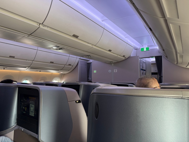 シンガポール航空(シンガポール=バンコク便:SQ712 A350-900)-ビジネスクラスシート