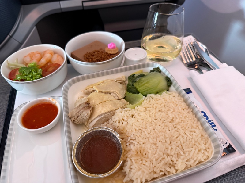 シンガポール航空(シンガポール=バンコク便:SQ712 A350-900)-ビジネスクラス食事&ドリンク