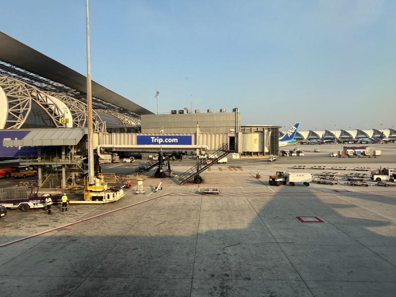 シンガポール航空(シンガポール=バンコク便:SQ712 A350-900)-着陸