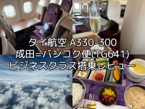 タイ航空(成田=バンコク便:TG641 A330-300)-搭乗レビュー