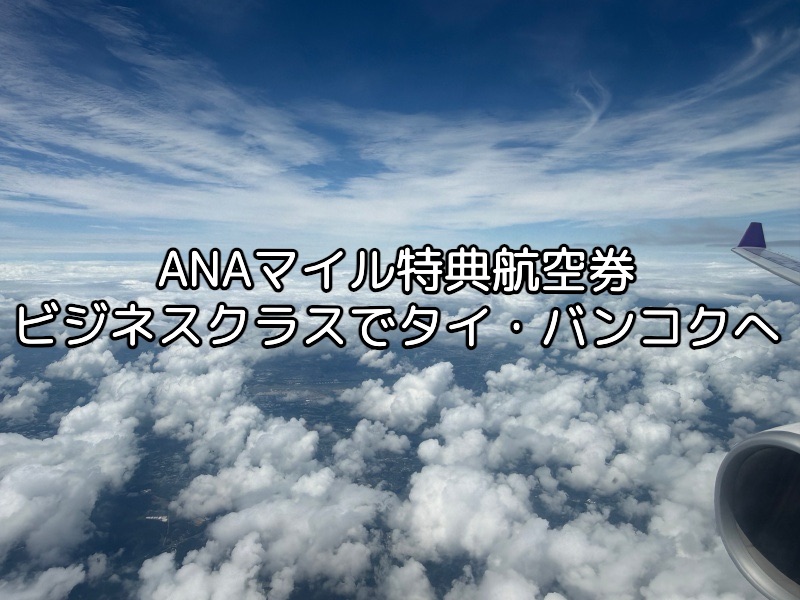 ANAマイル特典航空券(ビジネスクラス)タイ・バンコクへの旅程紹介